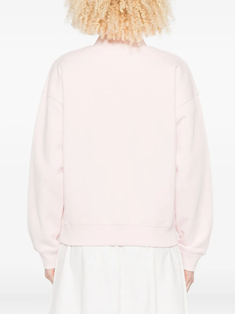 Maison Kitsuné Sweater met geborduurd logo Roze