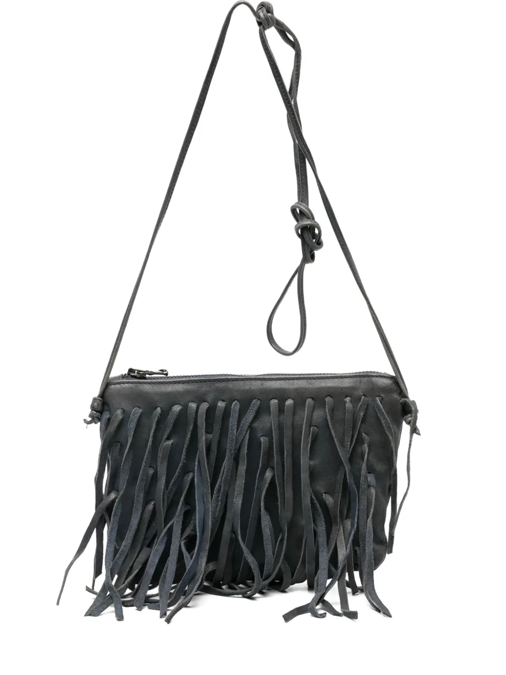 small fringe leather crossbody bag