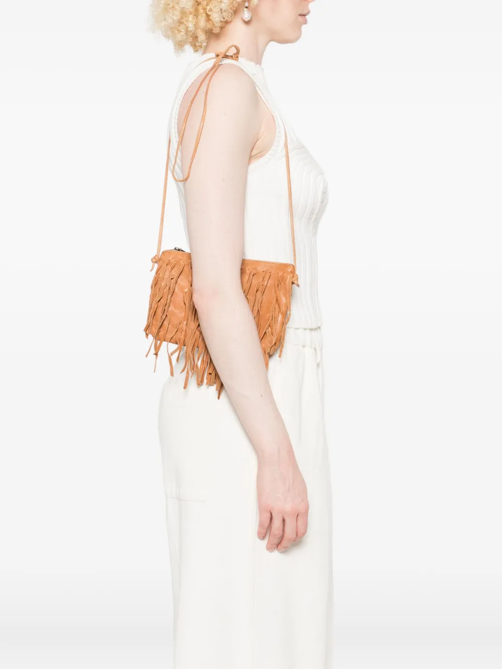 SOMMET small fringe leather crossbody bag | Image 2