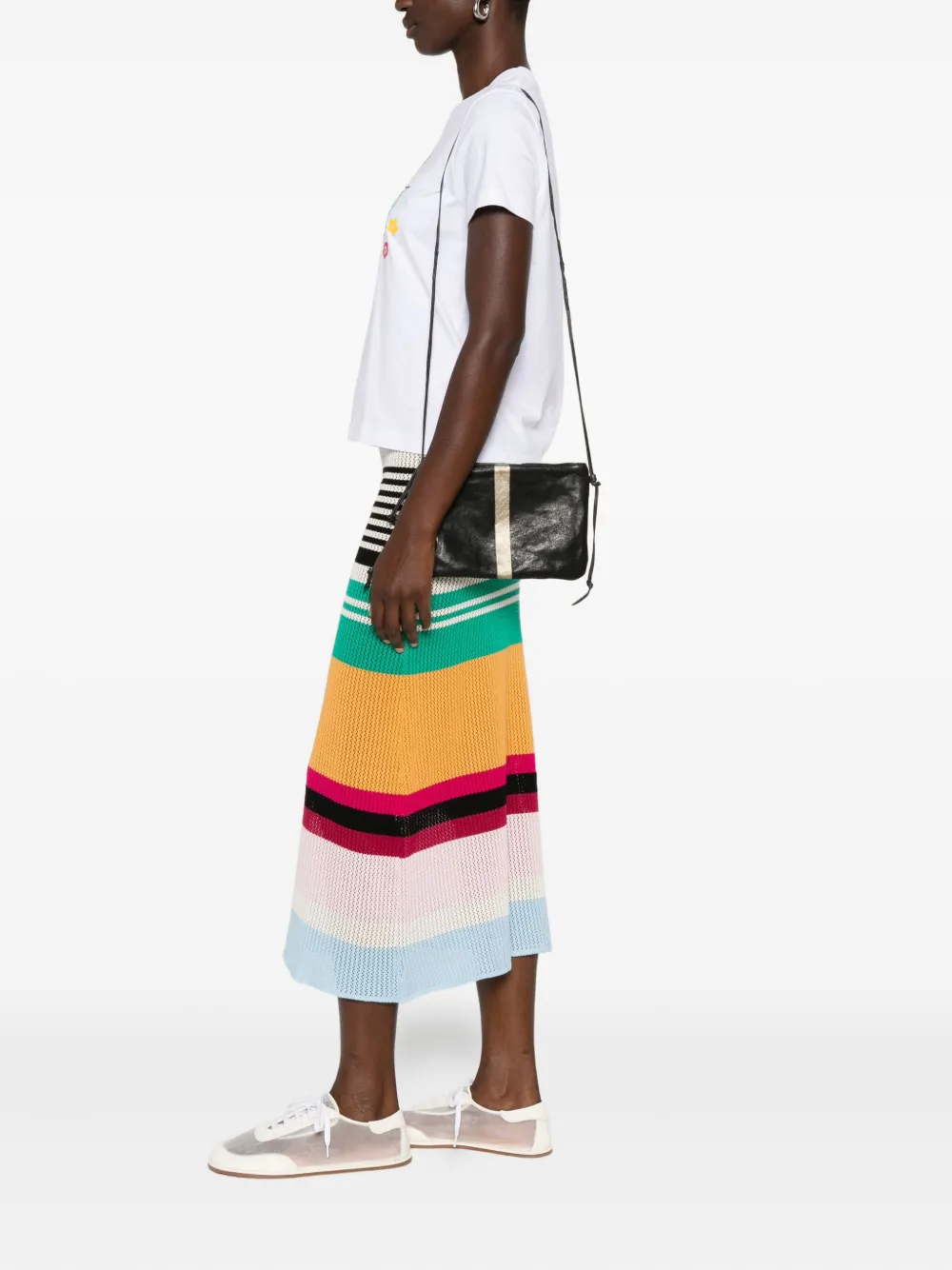 SOMMET painted-stripe leather satchel | Image 2
