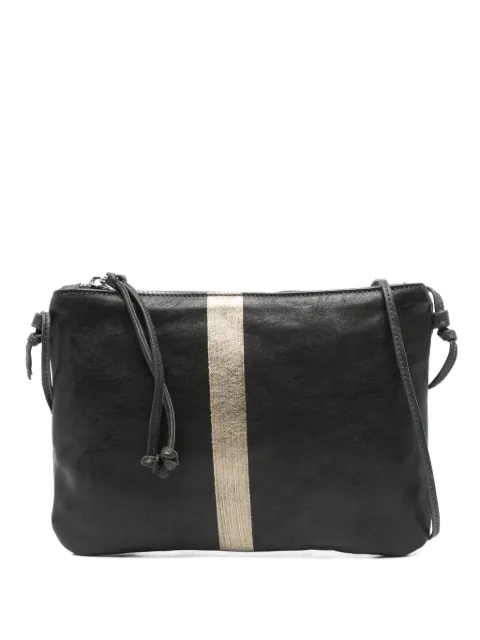 SOMMET painted-stripe leather satchel