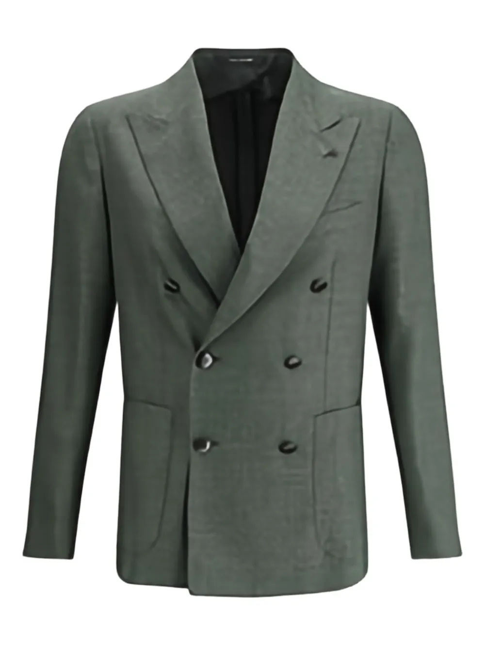 Tagliatore double-breasted patch-pocket blazer Groen