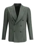 Tagliatore double-breasted patch-pocket blazer - Green