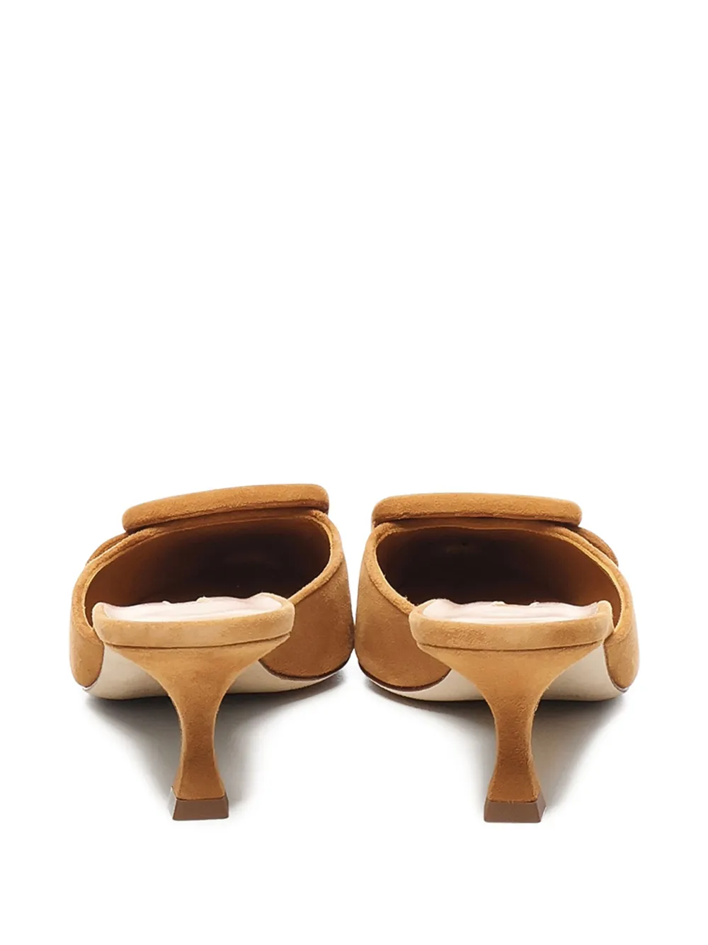 Manolo Blahnik 50mm MAYSALE suede kitten-heel mules Brown