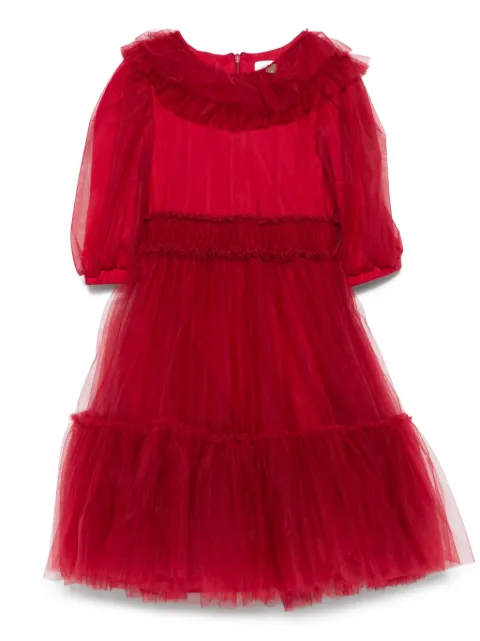 Monnalisa Abito in tulle con ruches