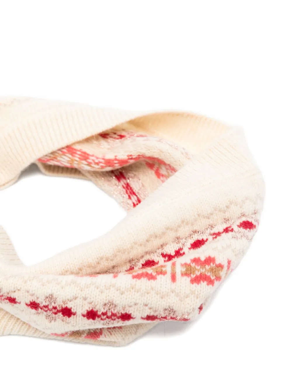 Bonpoint geometric-pattern scarf - Beige