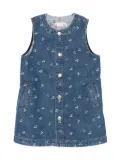 Bonpoint cherry-print button-front dress - Blue