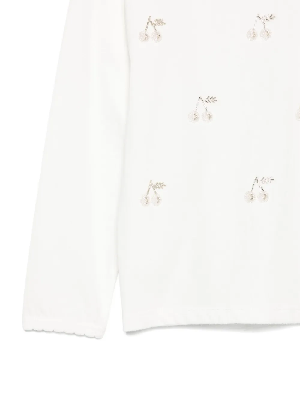 Bonpoint logo-embellished long-sleeve top Wit