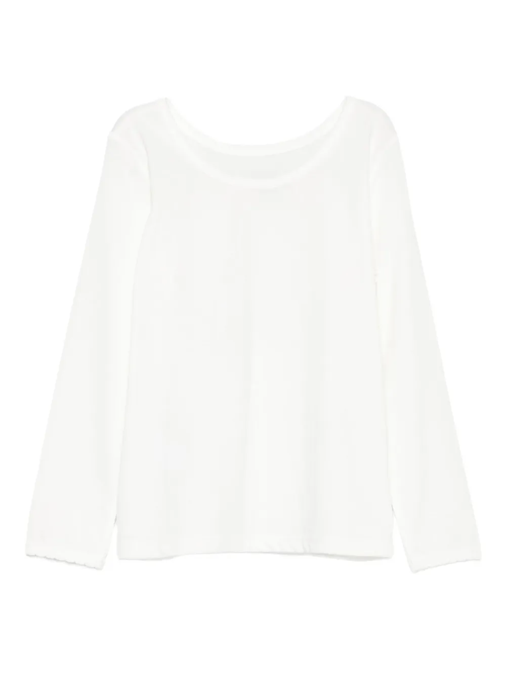 Bonpoint logo-embellished long-sleeve top Wit