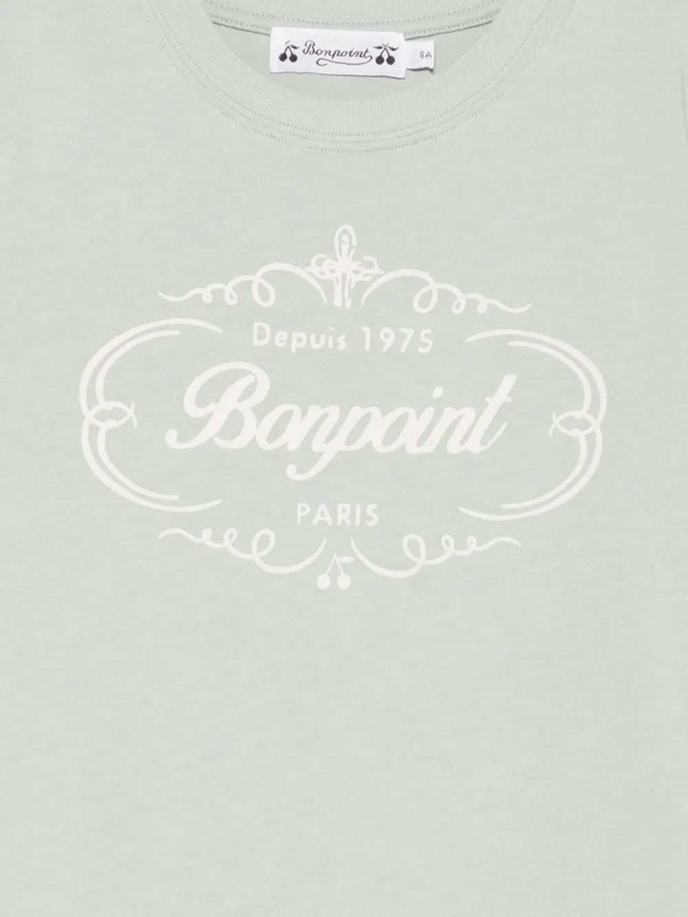 Bonpoint Katoenen T-shirt met logoprint Groen