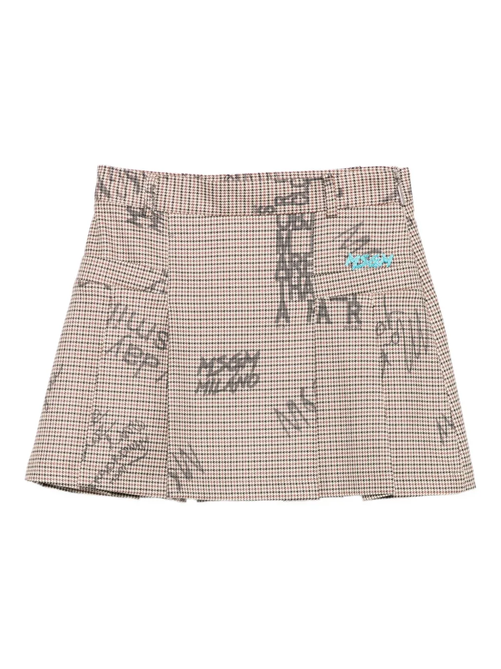 MSGM Kids Mini-plooirok Bruin