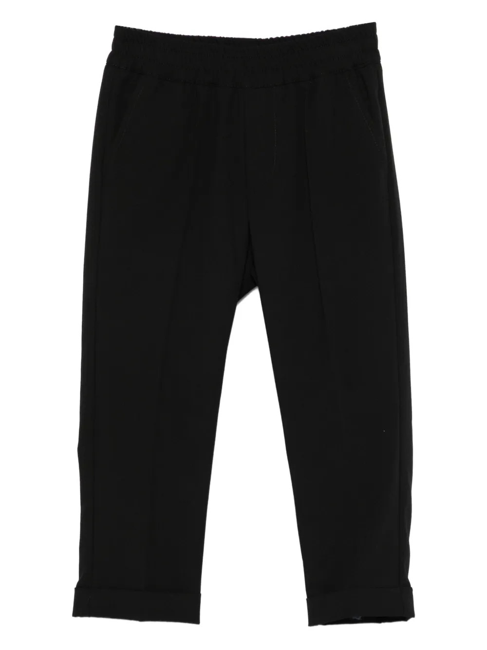 MSGM Kids Broek met elastische tailleband Zwart