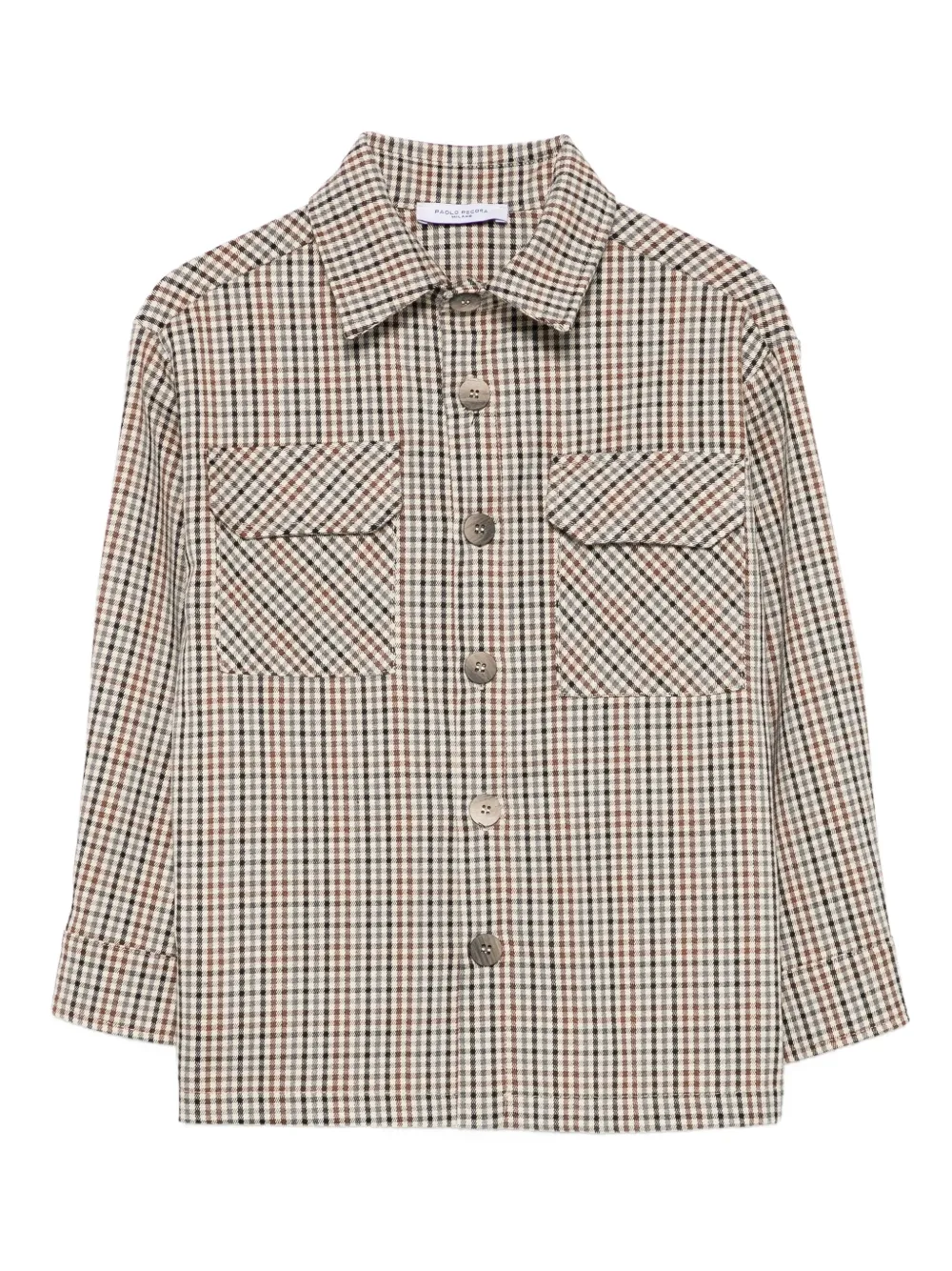 Paolo Pecora Kids checked shirt Beige
