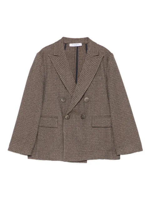 Paolo Pecora Kids houndstooth double-breasted blazer