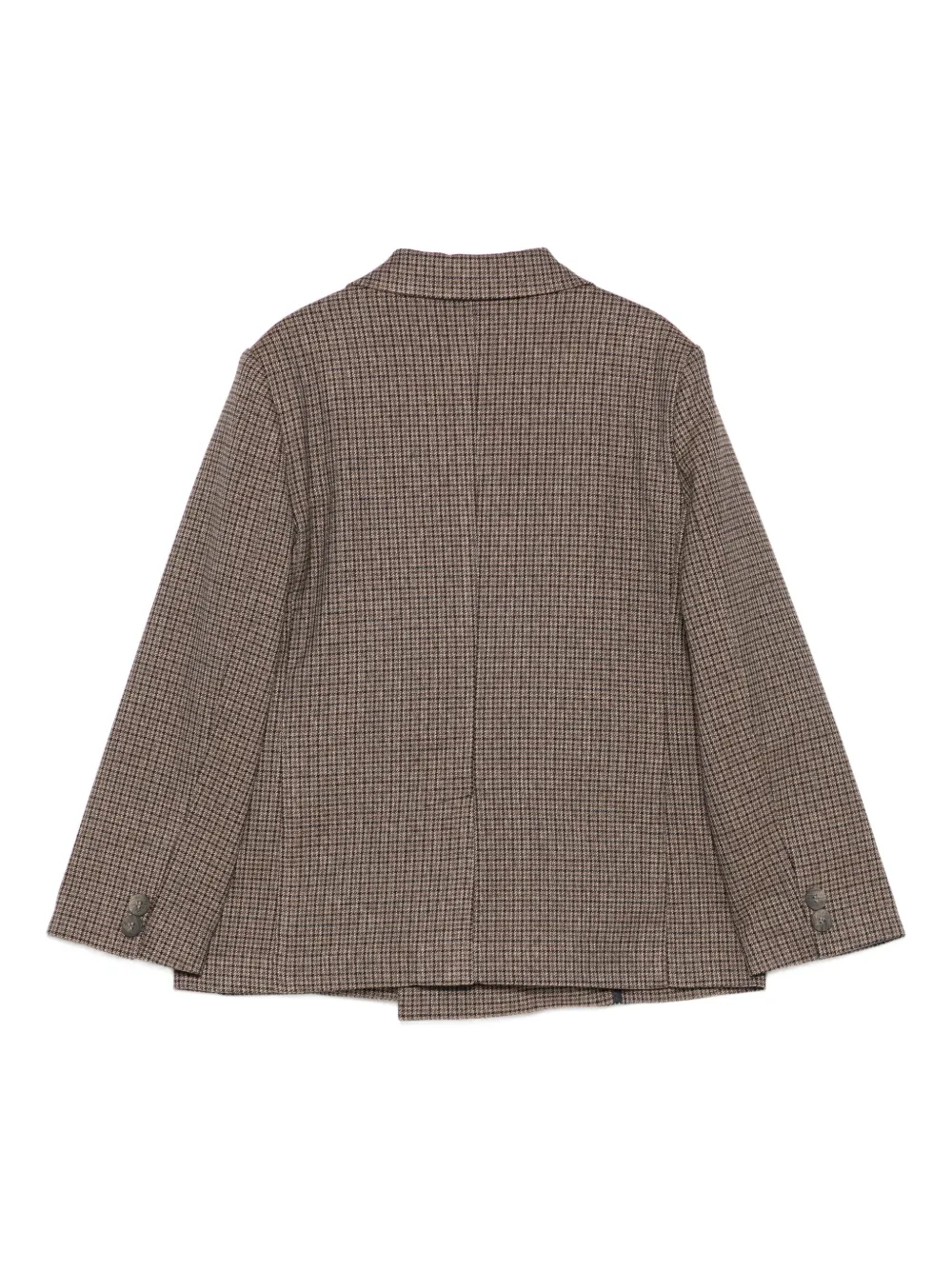 Paolo Pecora Kids Blazer met pied-de-poule print Bruin