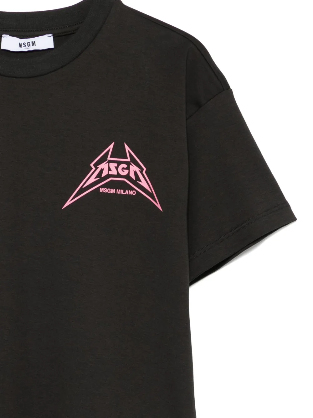 MSGM Kids Katoenen T-shirt met logoprint Zwart