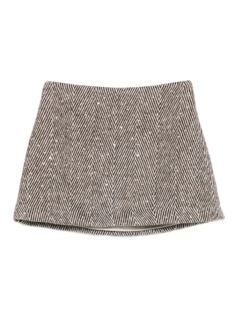Il Gufo herringbone-pattern skirt