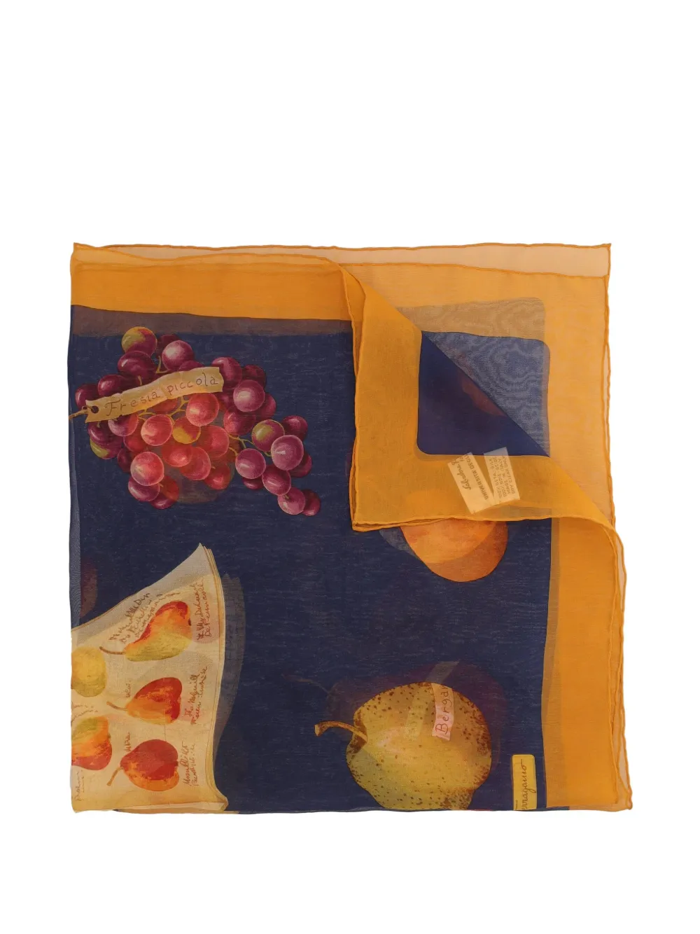 fruit-print silk scarf