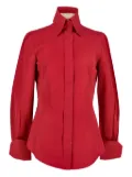 Gianfranco Ferré Pre-Owned folded-cuffs cotton shirt - ROSSO