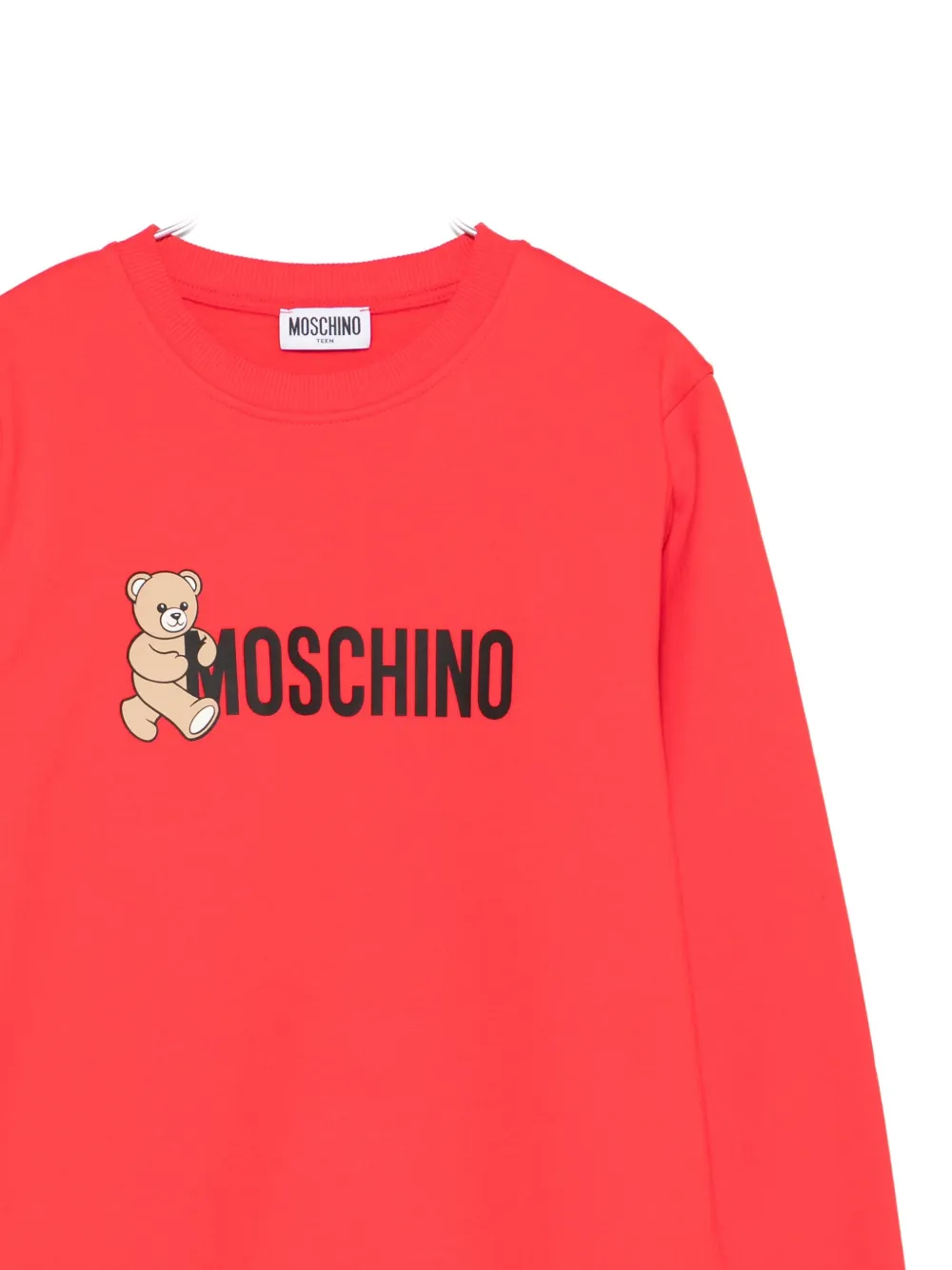 Moschino Kids teddy-print sweatshirt Rood