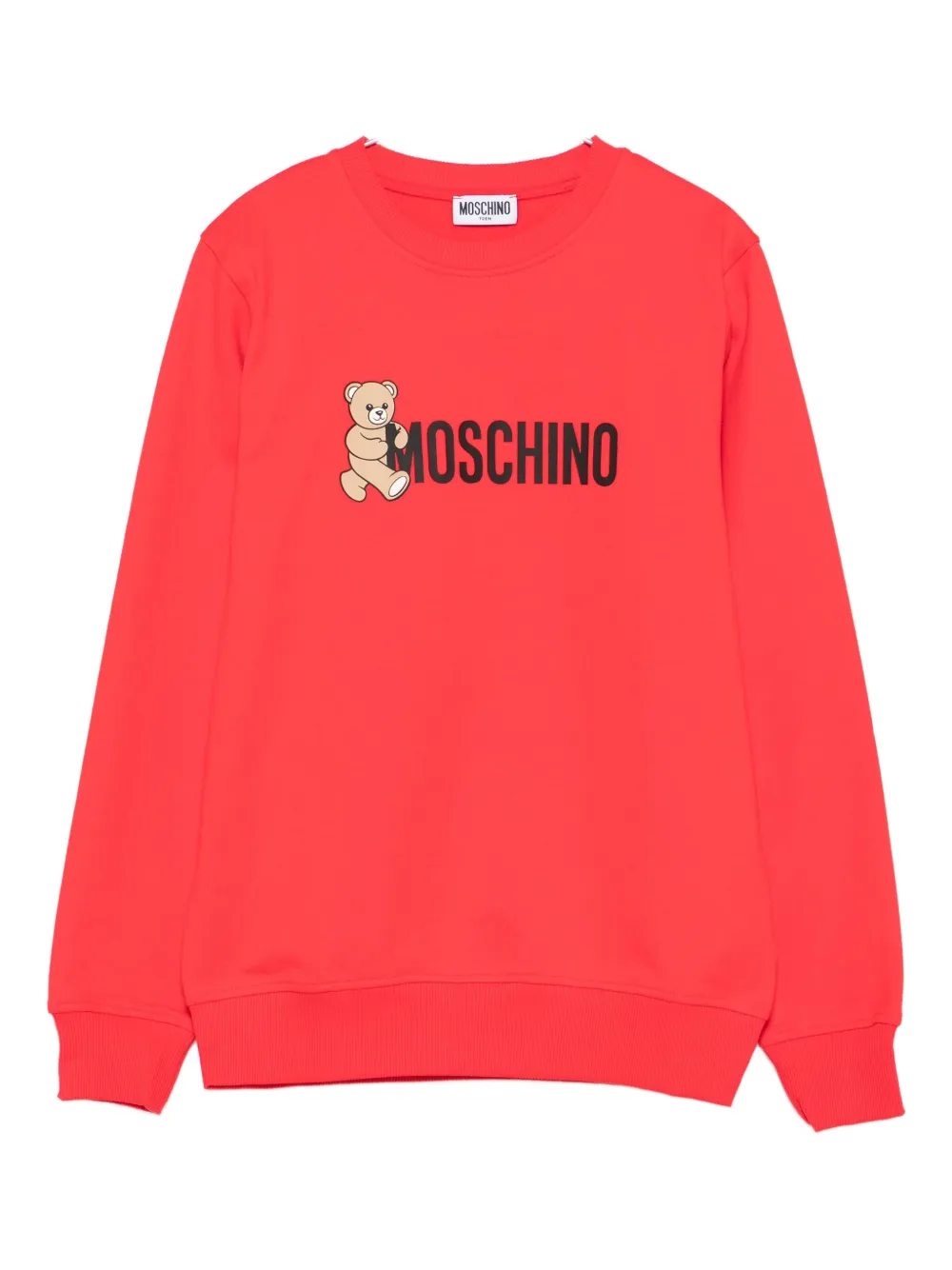 Moschino Kids teddy-print sweatshirt Rood
