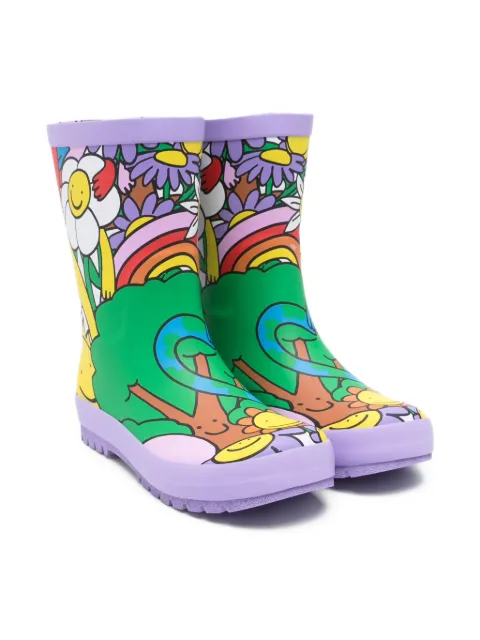 Stella McCartney Kids Regenstiefel mit Happy-Print