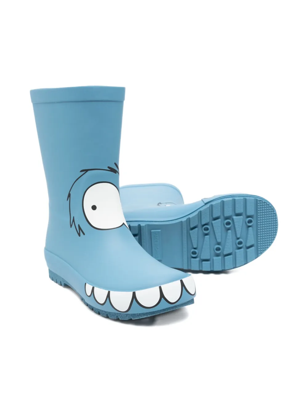 Stella McCartney Kids monster-face textured boots - Blauw