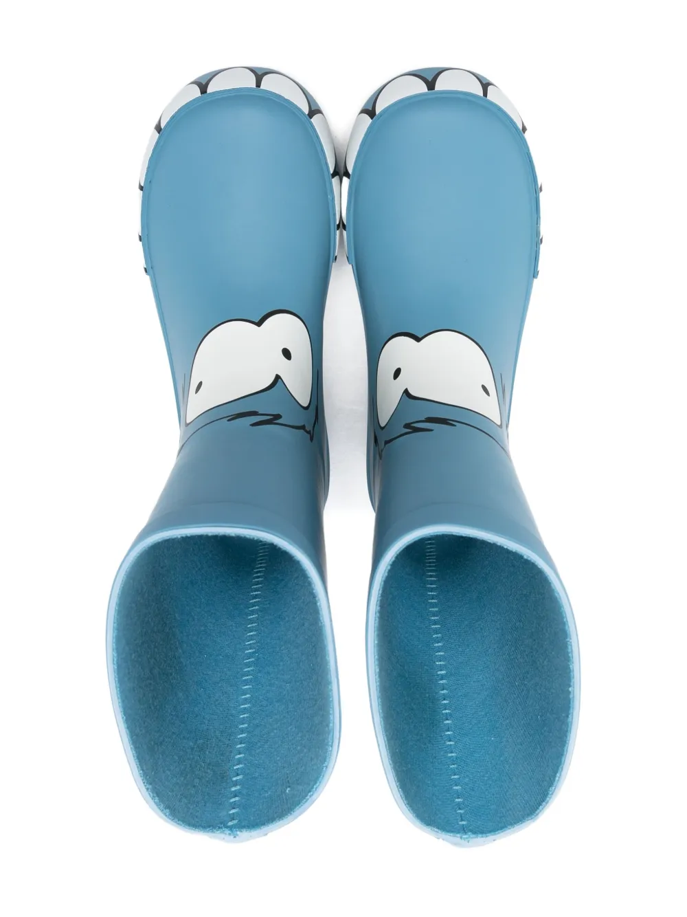 Stella McCartney Kids monster-face textured boots Blue