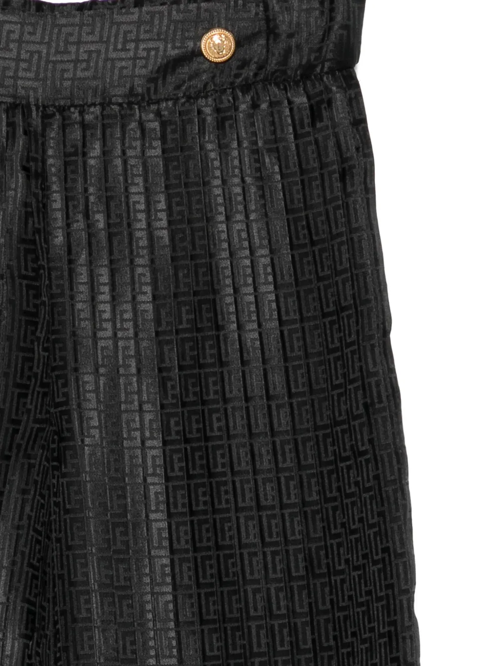 Balmain Kids Plooibroek met monogram Zwart