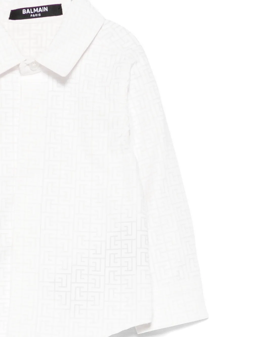 Balmain Kids Shirt met geometrisch patroon Wit