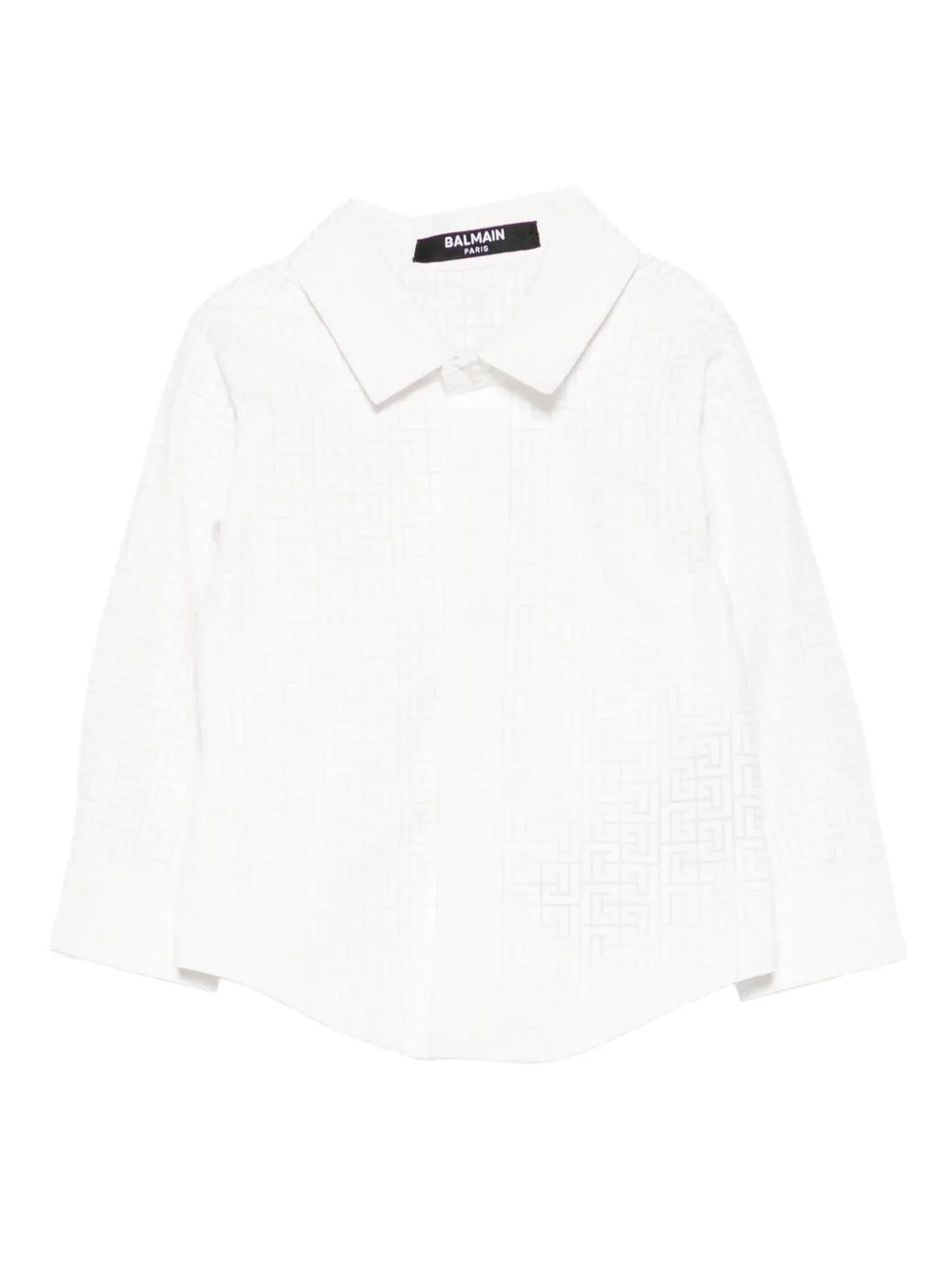 Balmain Kids Shirt met geometrisch patroon Wit