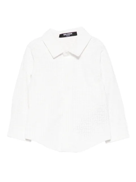 Balmain Kids geometric-pattern shirt