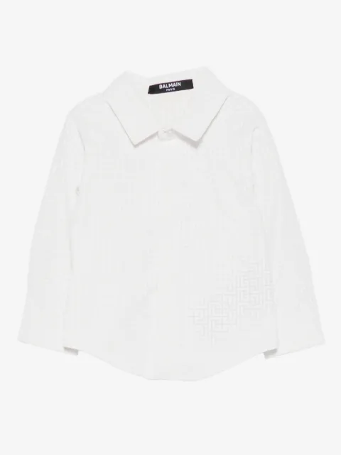 Balmain Kids geometric-pattern shirt