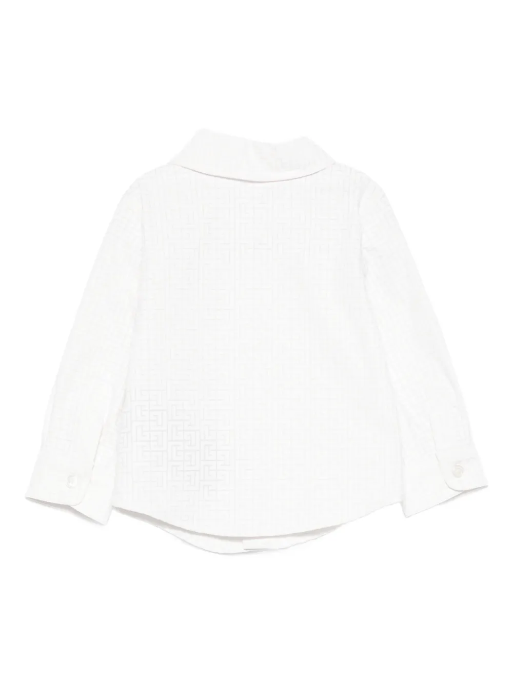 Balmain Kids Shirt met geometrisch patroon Wit