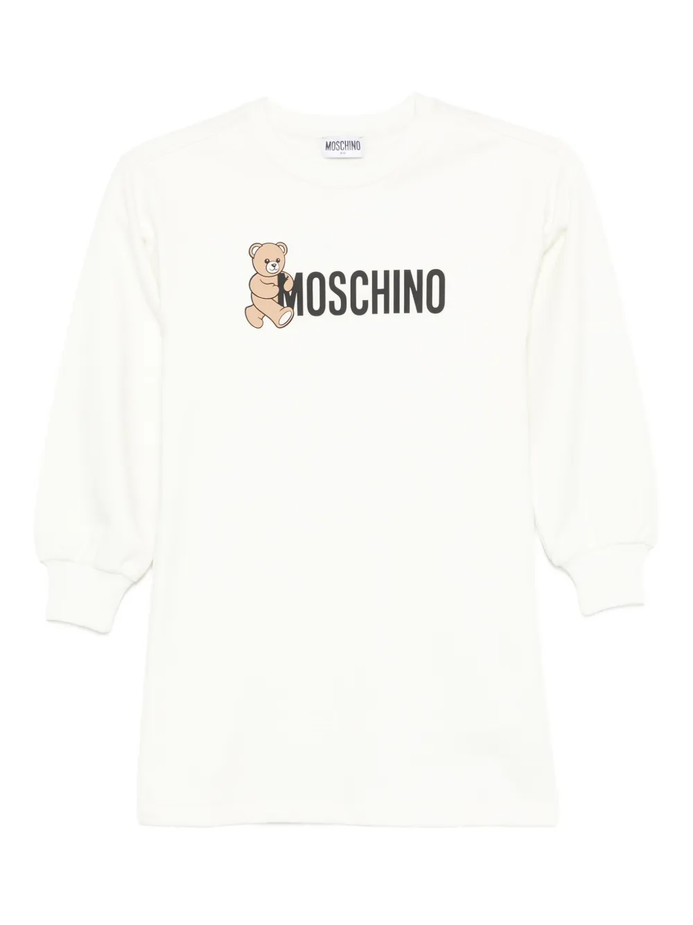 Moschino Kids teddy-logo cotton top Wit