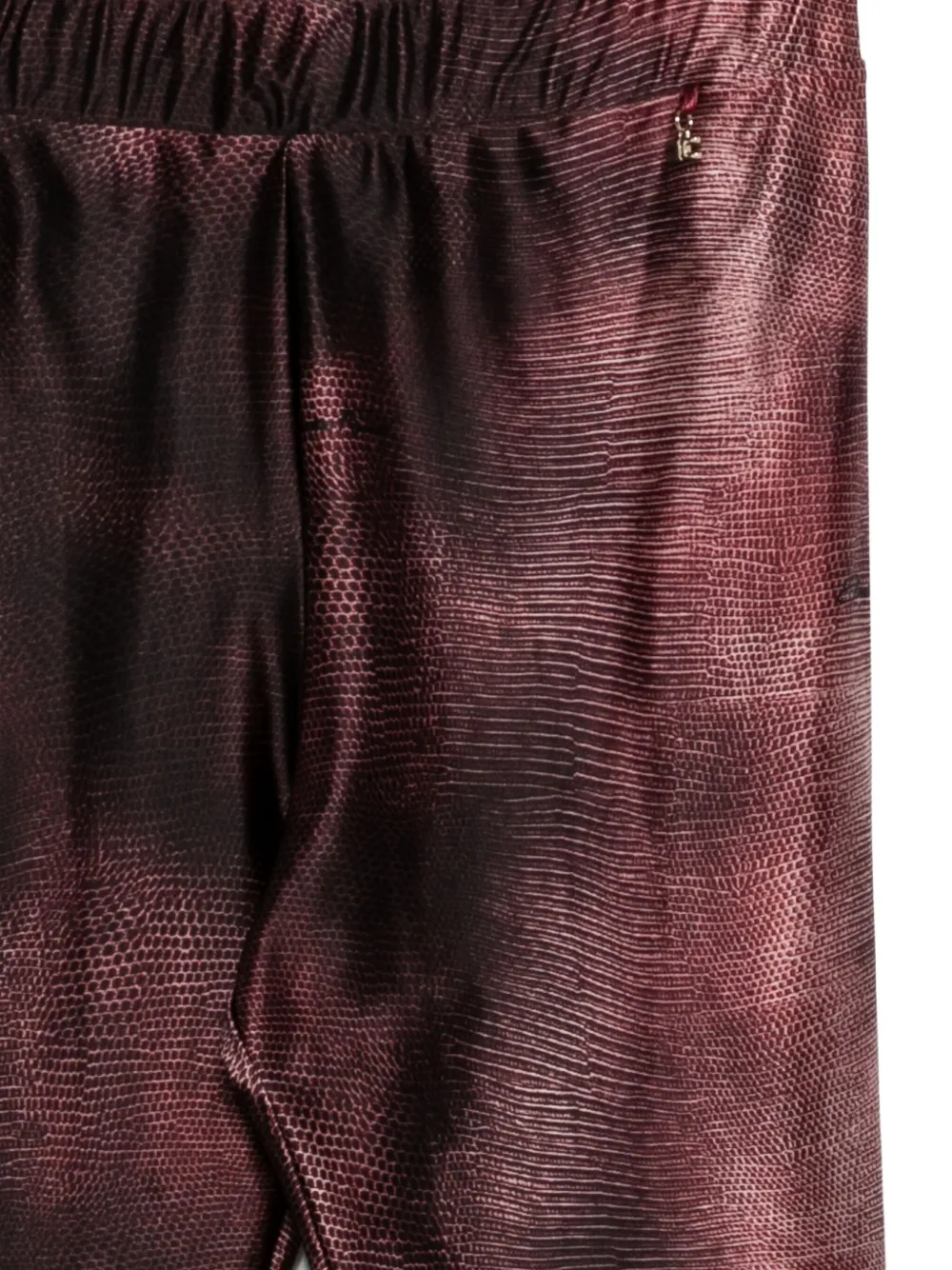 Elisabetta Franchi La Mia Bambina Legging met slangenprint Rood