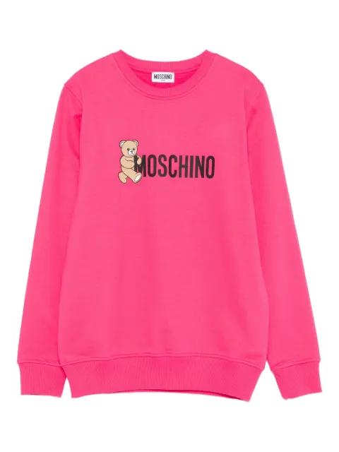 Moschino Kids Moletom de algodão com estampa Teddy