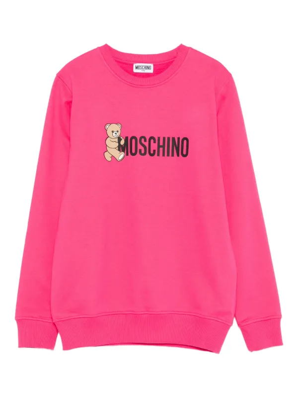 ୨୧ MOSCHINO KIDS トレーナー୨୧ Moschino Kids Logo with Teddy Bear Sweater - Ivory – Mom Loves Me