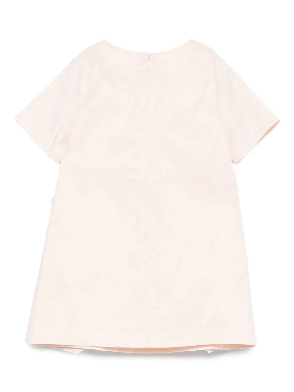 Elisabetta Franchi La Mia Bambina bow-detail short-sleeve dress - Roze