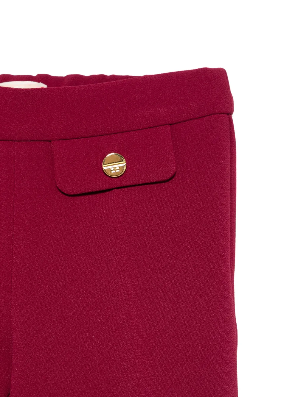 Elisabetta Franchi La Mia Bambina faux-pocket trousers Rood
