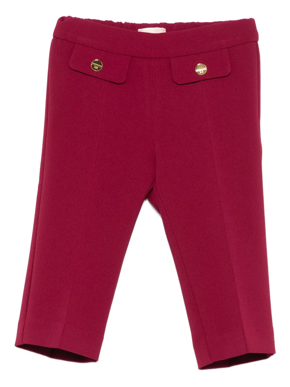 Elisabetta Franchi La Mia Bambina faux-pocket trousers Rood