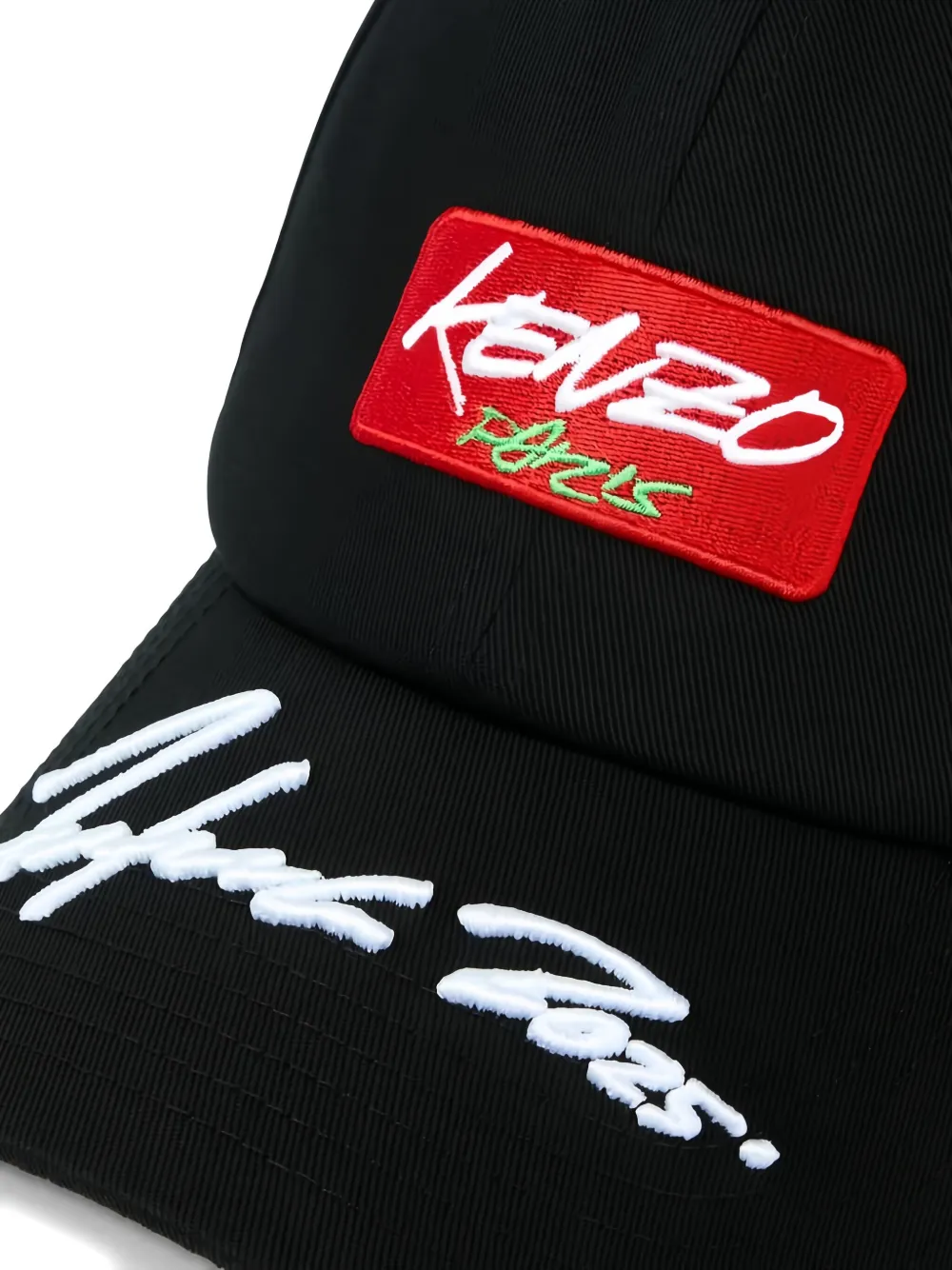 Kenzo embroidered-logo baseball cap - Zwart