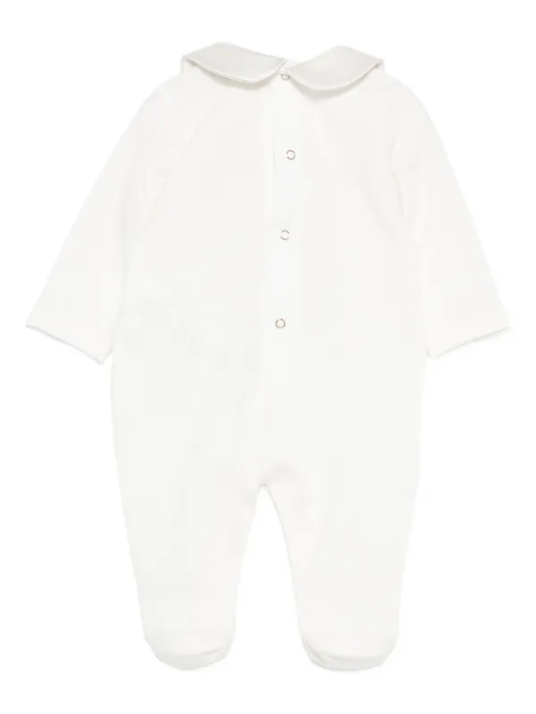 Elisabetta Franchi La Mia Bambina Peter Pan-collar Romper White