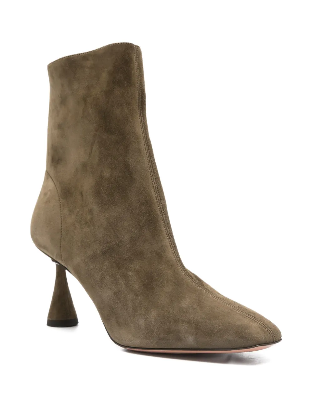 Aquazzura 75mm Amore suede ankle boots Green