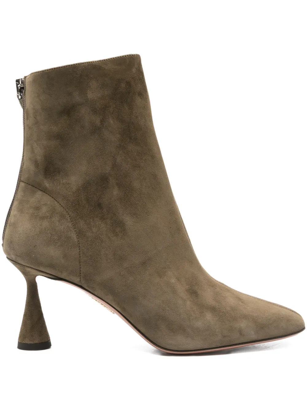 Aquazzura 75mm Amore suede ankle boots Green