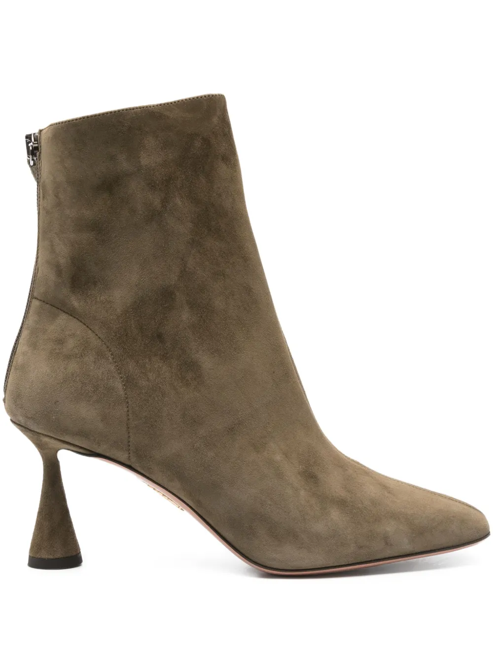 Aquazzura 75mm Amore suede ankle boots Green