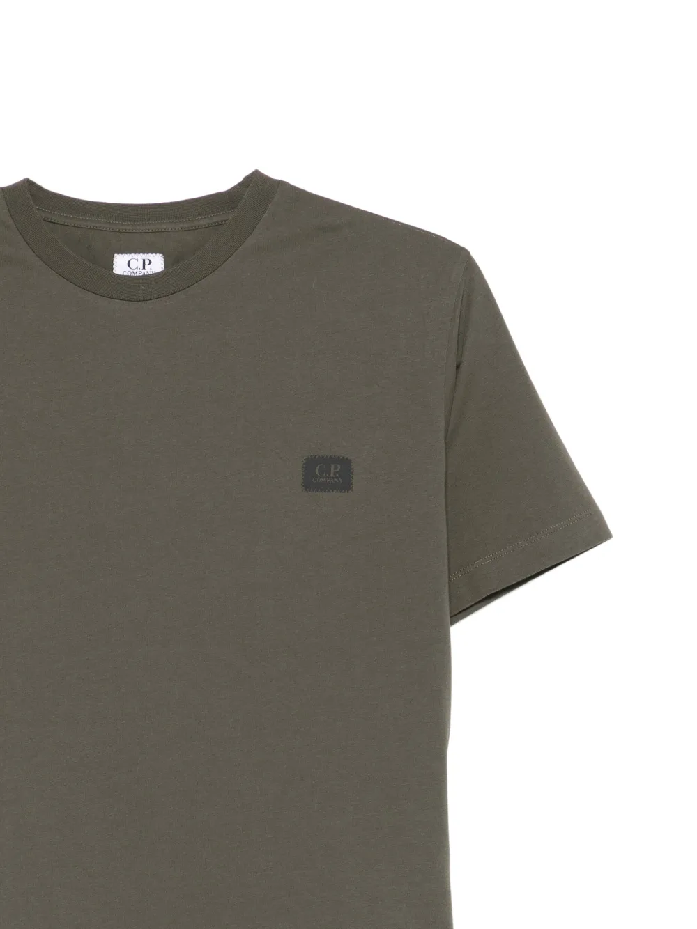 C.P. Company Kids logo-patch cotton T-shirt Groen