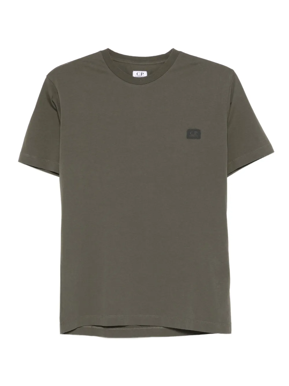 C.P. Company Kids logo-patch cotton T-shirt Groen