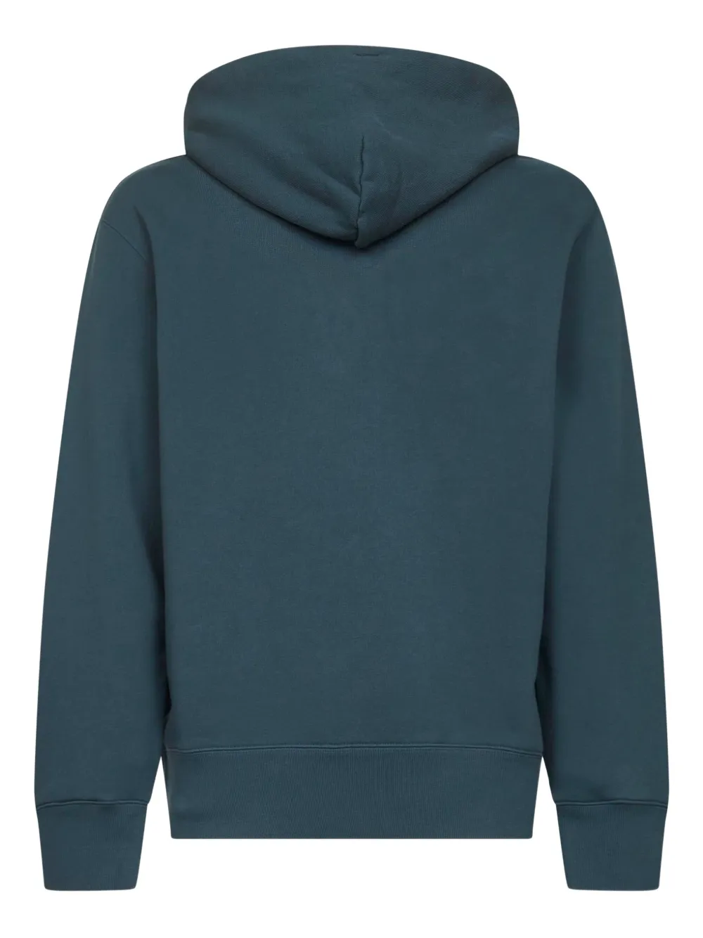 Autry Drawstring-hood Cotton Sweatshirt In Green
