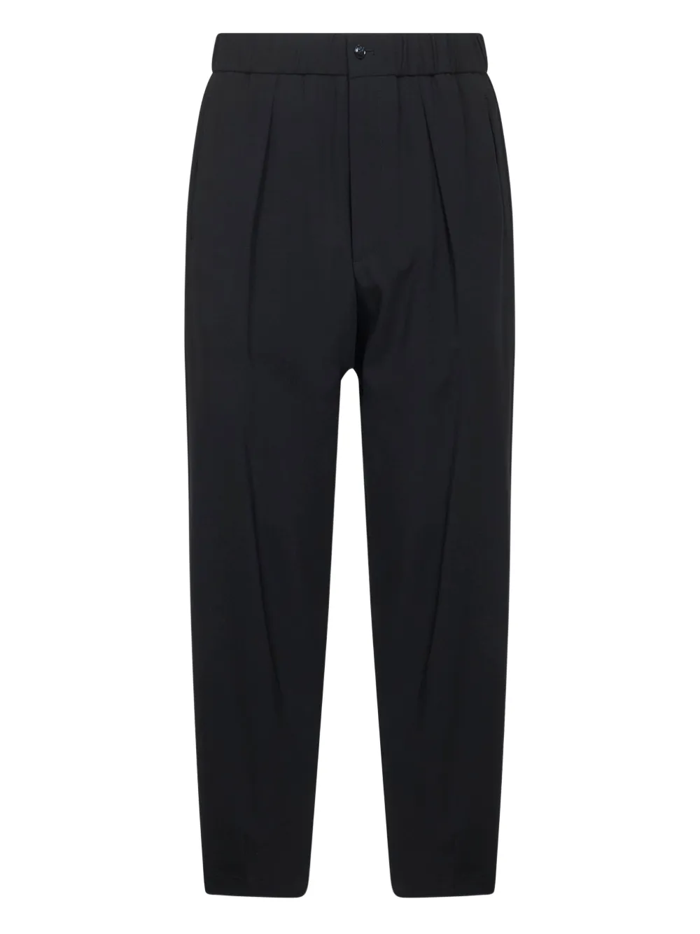 Giorgio Armani pleated elasticated trousers Blauw